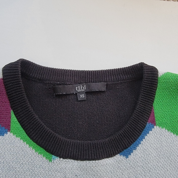 Tibi Geometric Print Sweater Dress - Picture 7 of 8